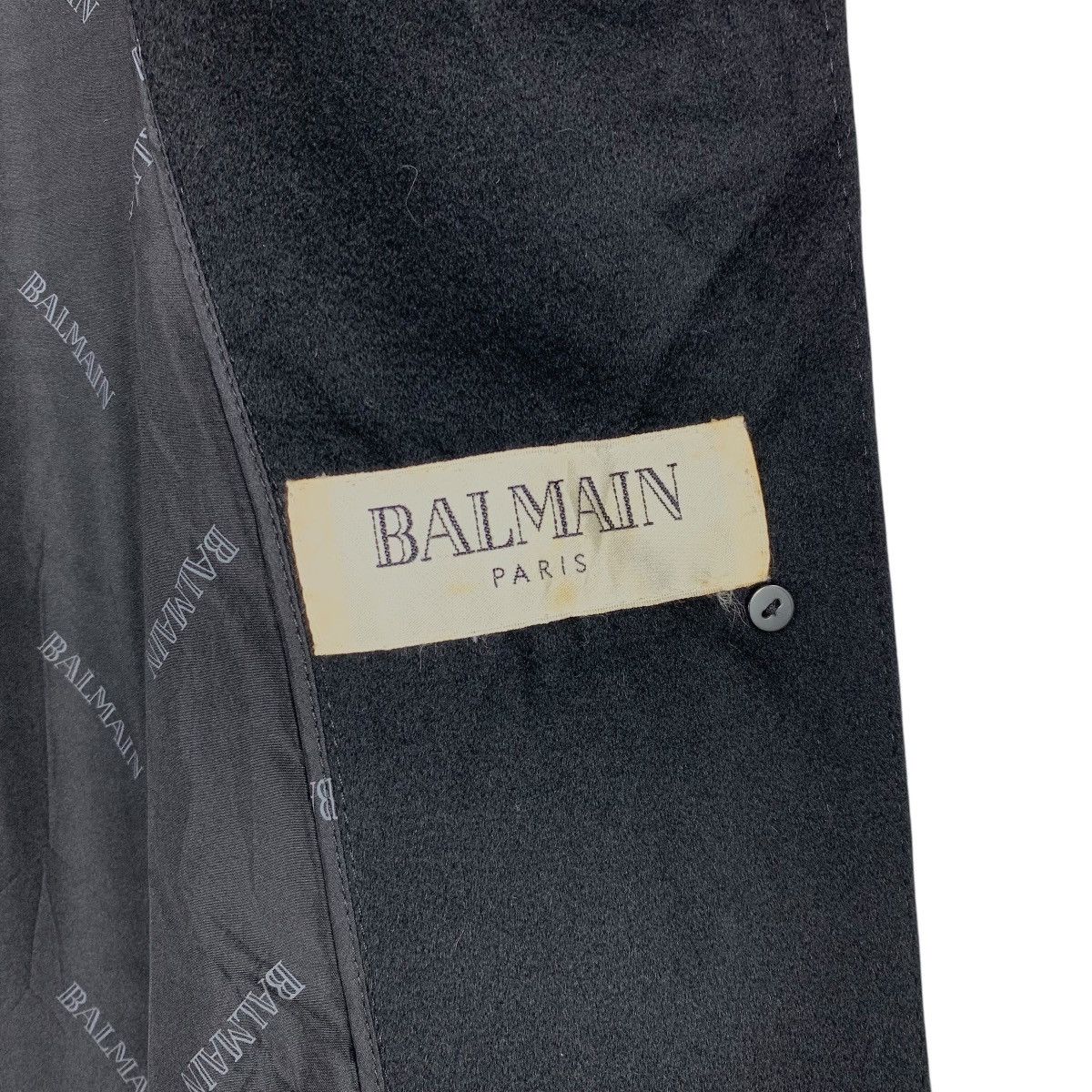 Balmain BALMAIN Paris French Fashion Designer Wool Long Coat Jacket Size US L / EU 52-54 / 3 - 6 Thumbnail