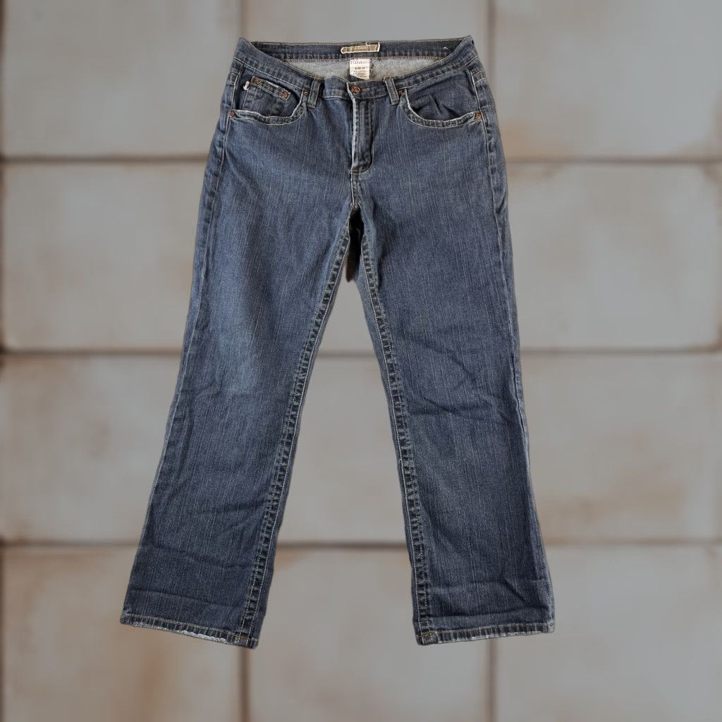 Denime VINTAGE Z Cavaricci Jeans Womens 12 Blue Denim Straight Boho Jeans 80s 90s Womens Size 24" / US 00 / IT 34 - 1 Thumbnail