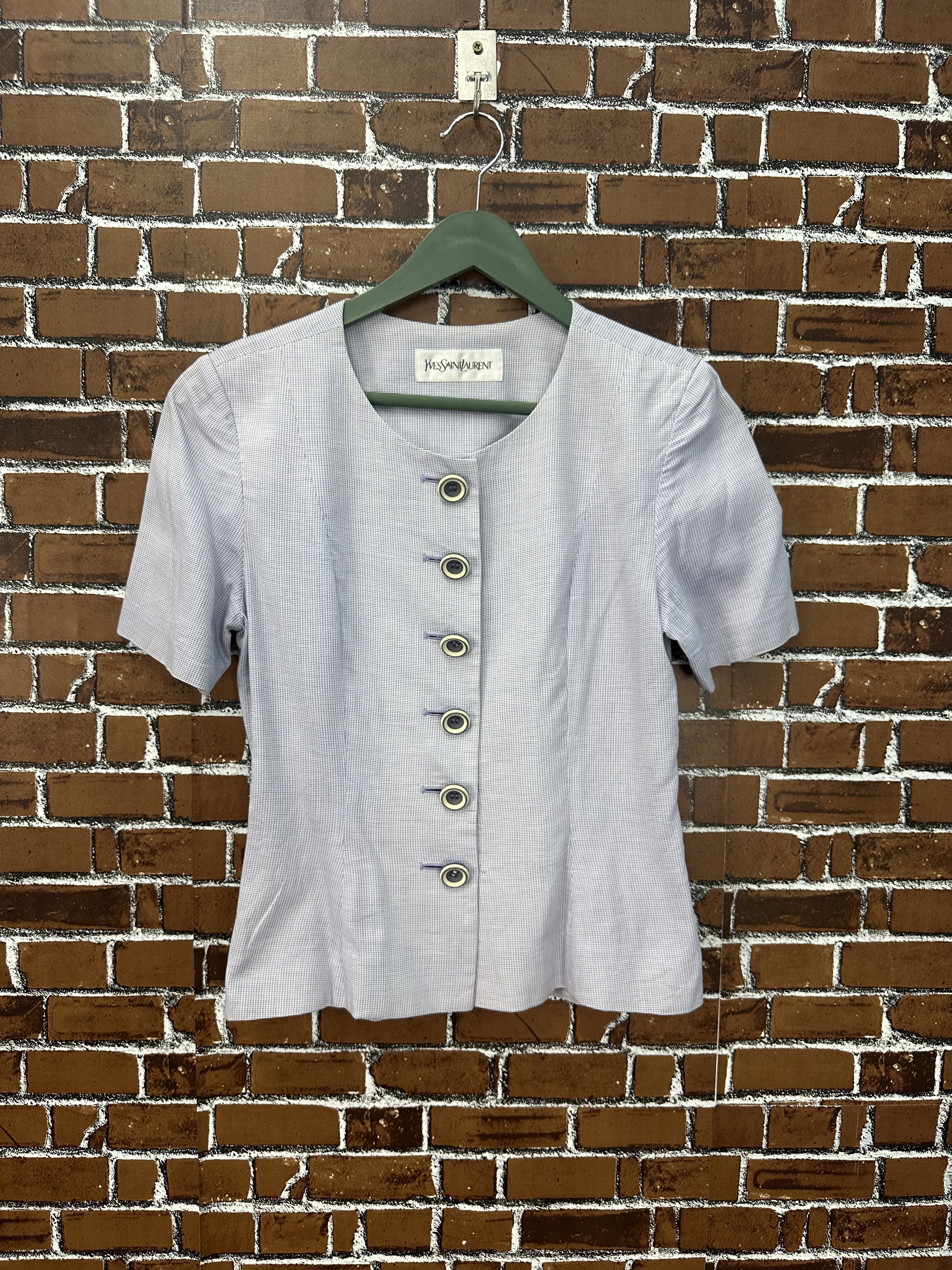 Yves Saint Laurent Yves Saint Laurent Button Crop Top VT11 Size XS / US 0-2 / IT 36-38 - 1 Thumbnail
