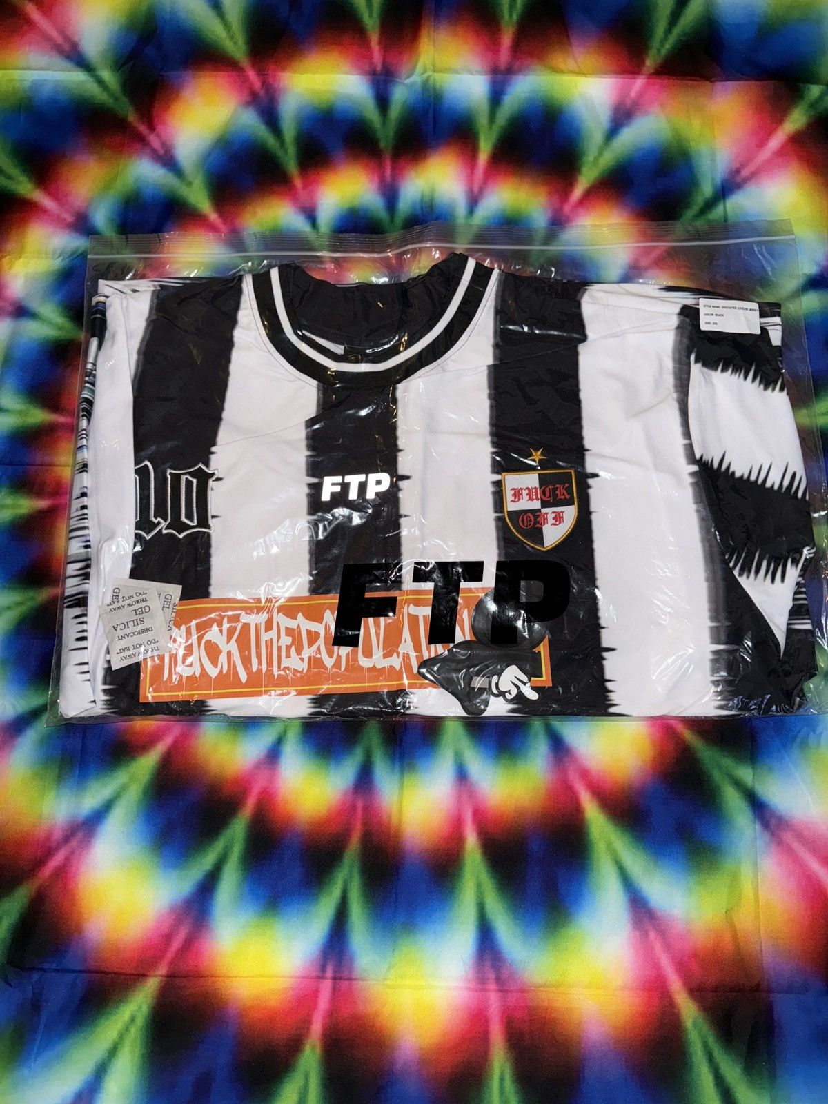 Fuck The Population FTP Blurred Vision Soccer Jersey Black Size US XXL / EU 58 / 5 - 1 Thumbnail