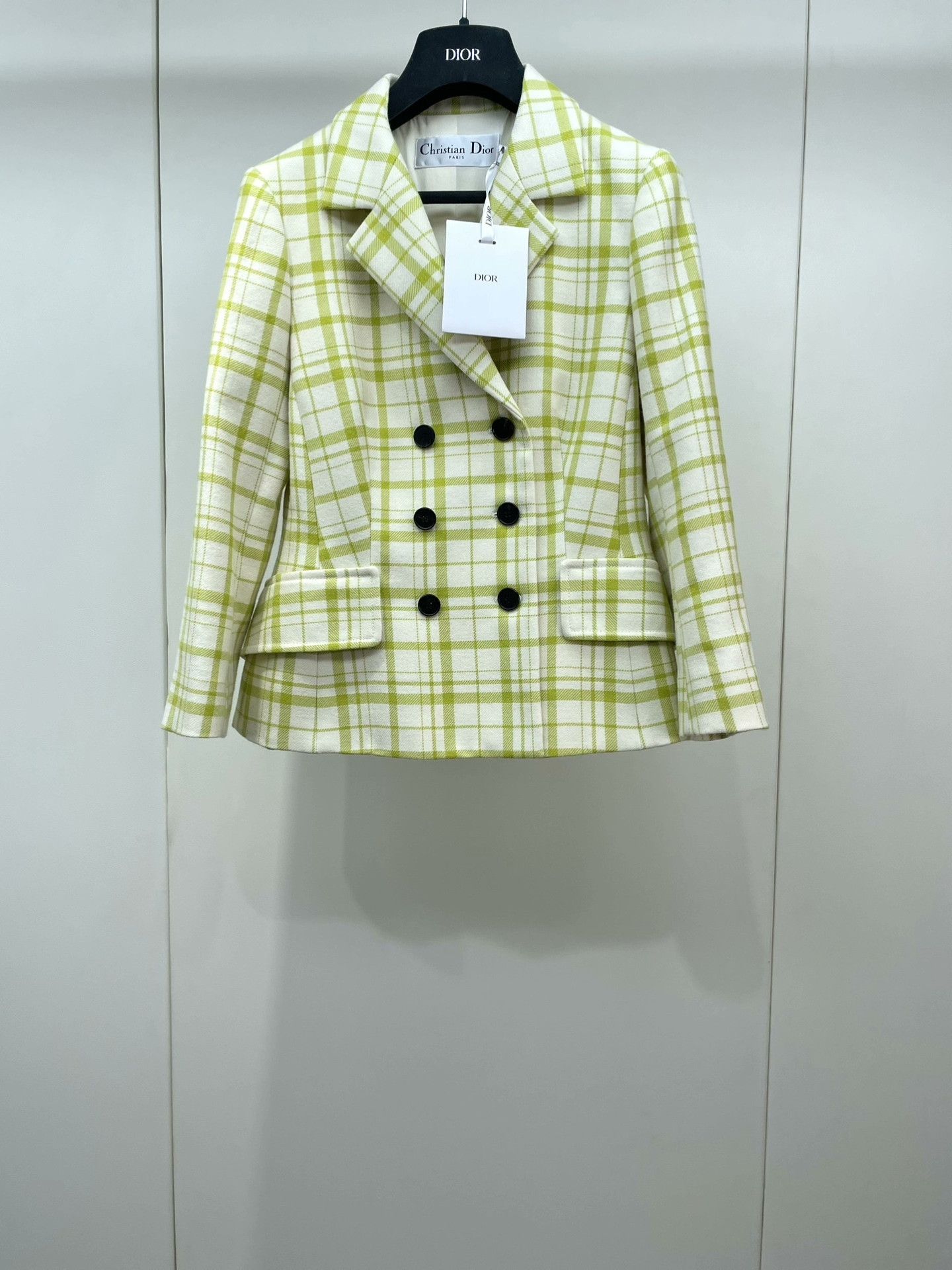 Dior Dior 2021 Early Autumn Green Plaid Blazer Size XXS / US 00 / IT 34 - 1 Thumbnail