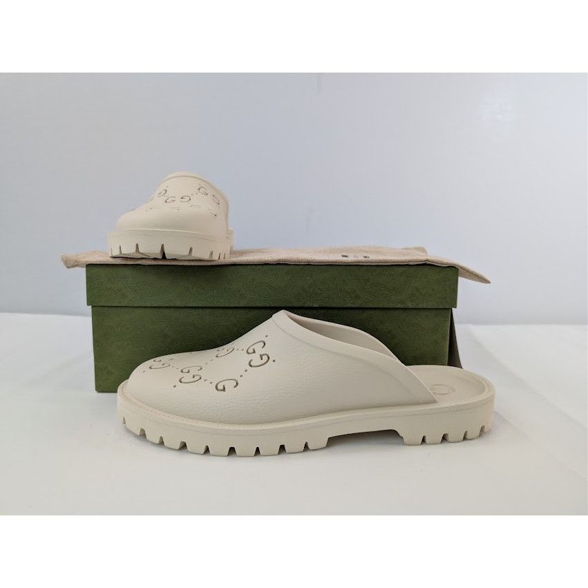 Gucci o1rshd1 GG Monogram Back Open Slip-On Sandal Size: 13.5 Size US 14 / EU 47 - 21 Thumbnail
