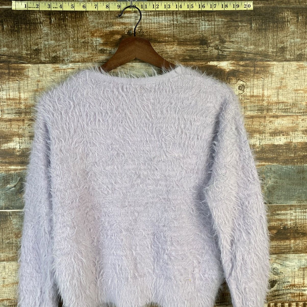 Japanese Brand DL Te Chichi Purple Fur shaggy mohair Knitwear #C1083 Size S / US 4 / IT 40 - 13 Thumbnail