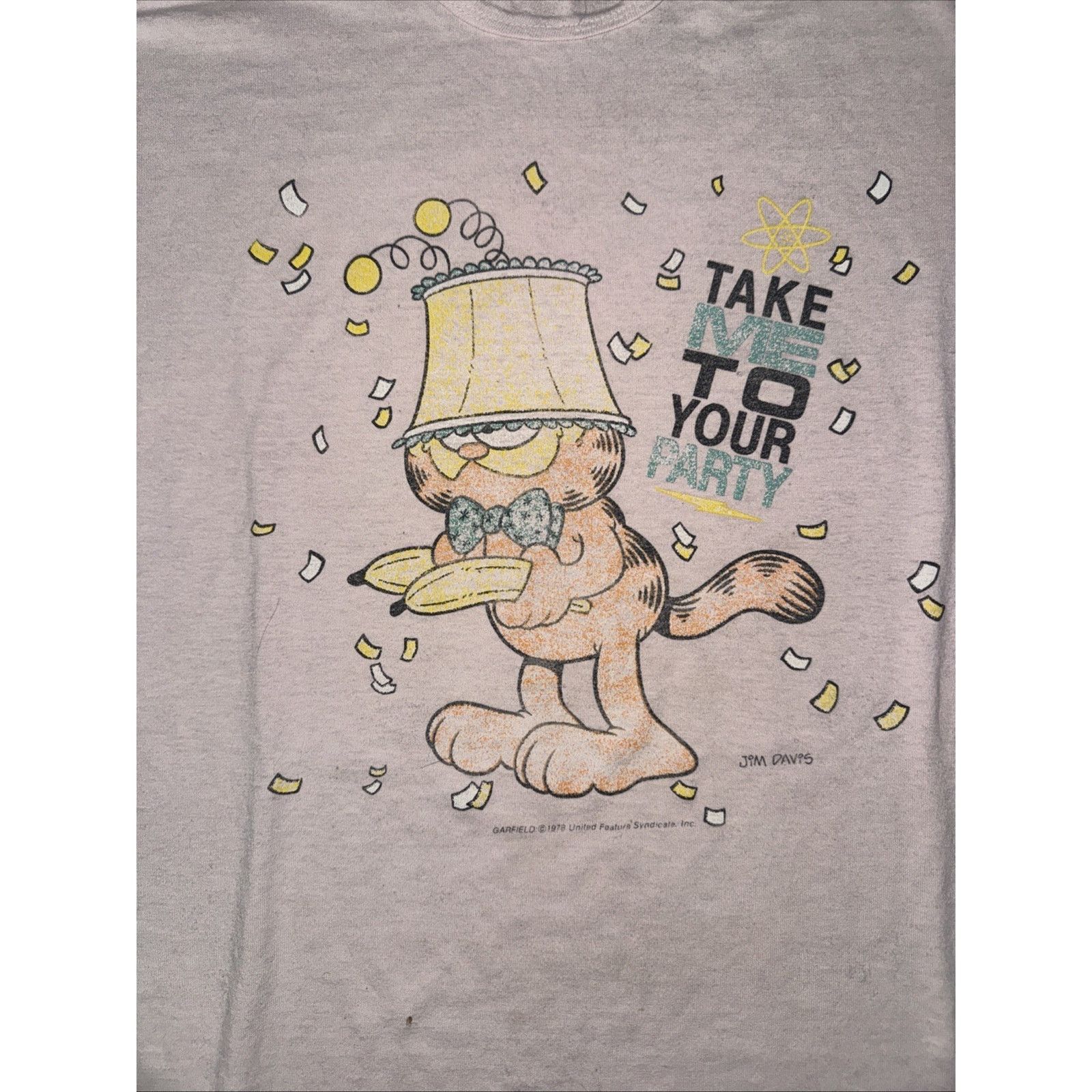 Vintage 1978 Garfield cartoon Jim Davis 70’s Party Shirt 22x30 Size US XXL / EU 58 / 5 - 1 Thumbnail