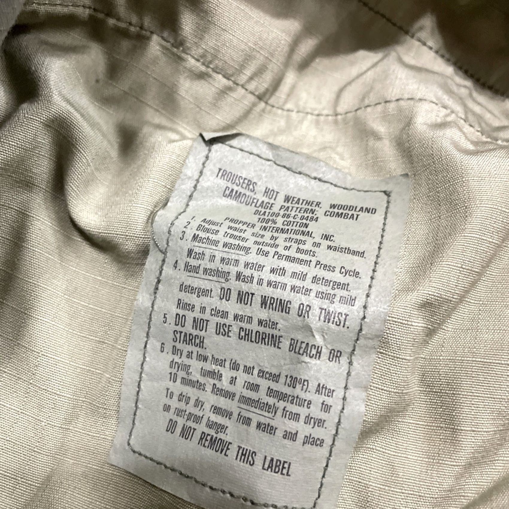 Propper VINTAGE Propper Pants Men Small Long Green Woodland Camo Cargo Trouser US Military Vtg Size US 29 - 7 Thumbnail