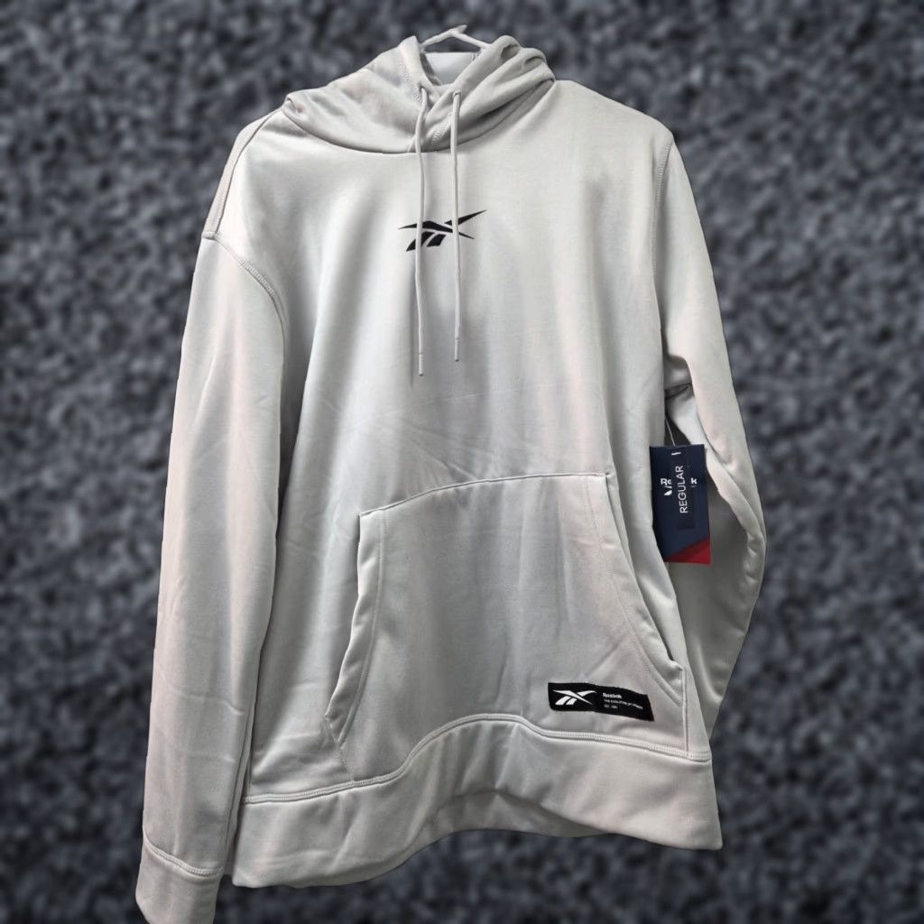 Reebok NWT Reebok Mens Regular Long Sleeve Quantum Hoodie Lt Grey Size L #8358 Size US L / EU 52-54 / 3 - 1 Thumbnail