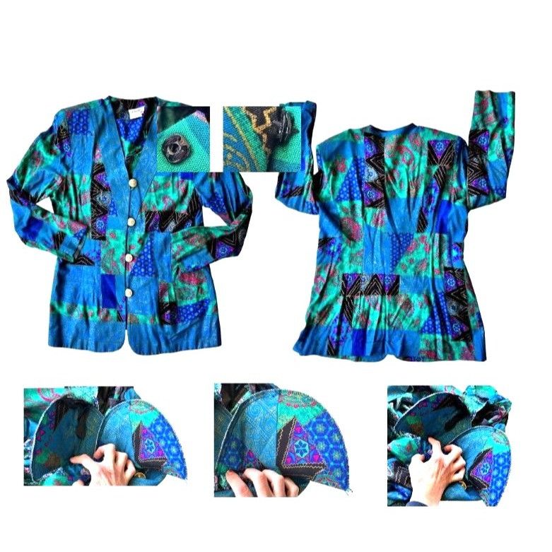 Designer × Vintage VTG Lady Carol New York Suit 18 Two Piece Tailored Abstract Size XXL / US 16-18 / IT 52-54 - 8 Thumbnail