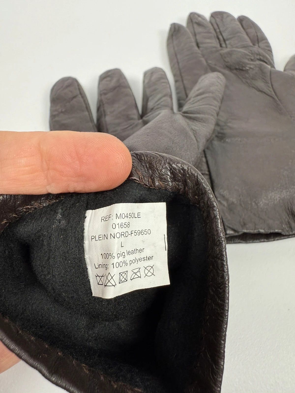 Other Plein Nord Leather Gloves Dark Brown Womens size L Size ONE SIZE - 6 Thumbnail