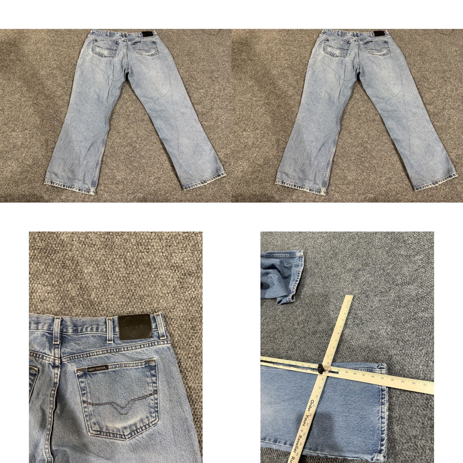 Harley Davidson Harley-Davidson Jeans Mens 38x30 Blue Denim Straight Leg Regular Fit Size US 38 / EU 54 - 8 Thumbnail