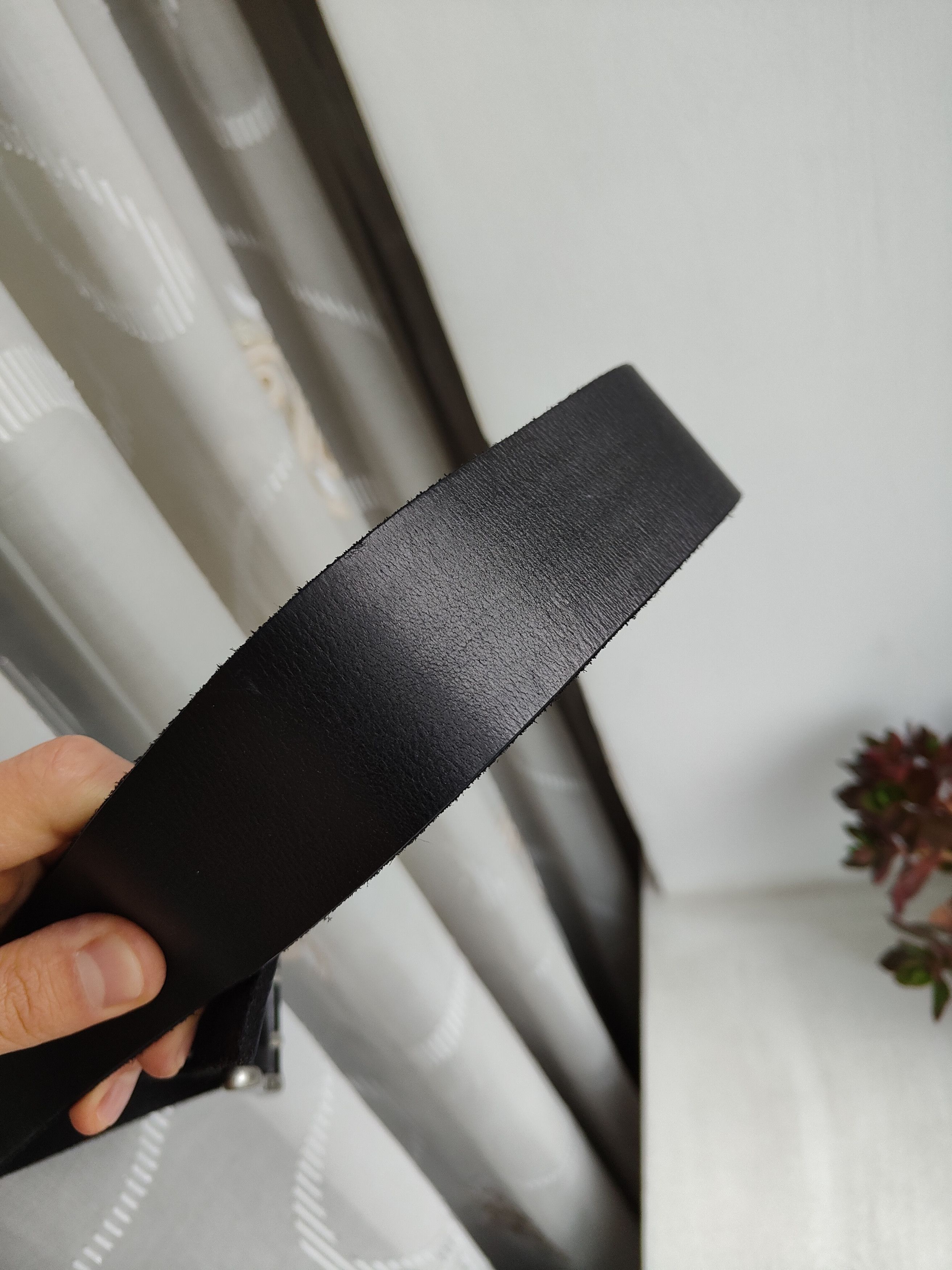 Genuine Leather Vintage Leather Belt Linea Pelle Genuine Leather Men's Belt Size ONE SIZE - 5 Thumbnail