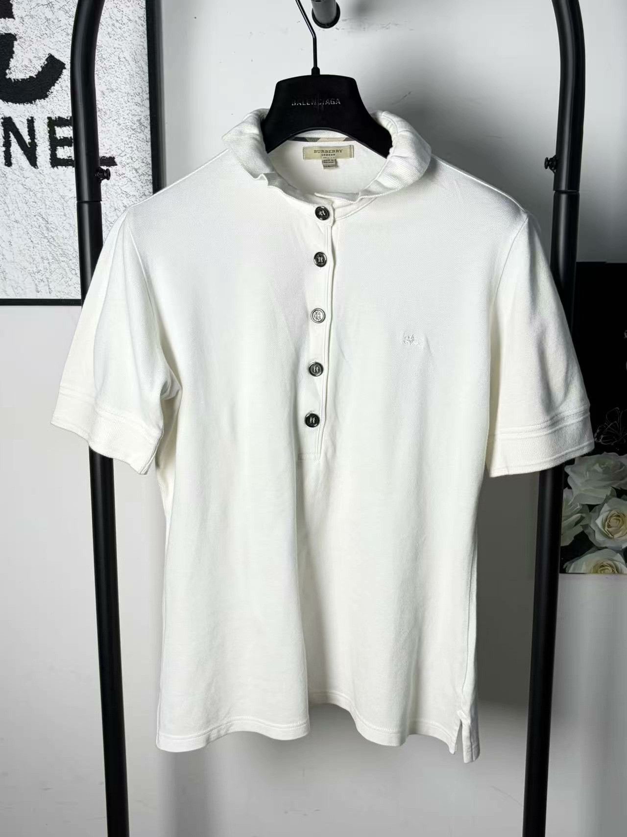 Burberry Burberry White Polo l Men Size US L / EU 52-54 / 3 - 1 Thumbnail