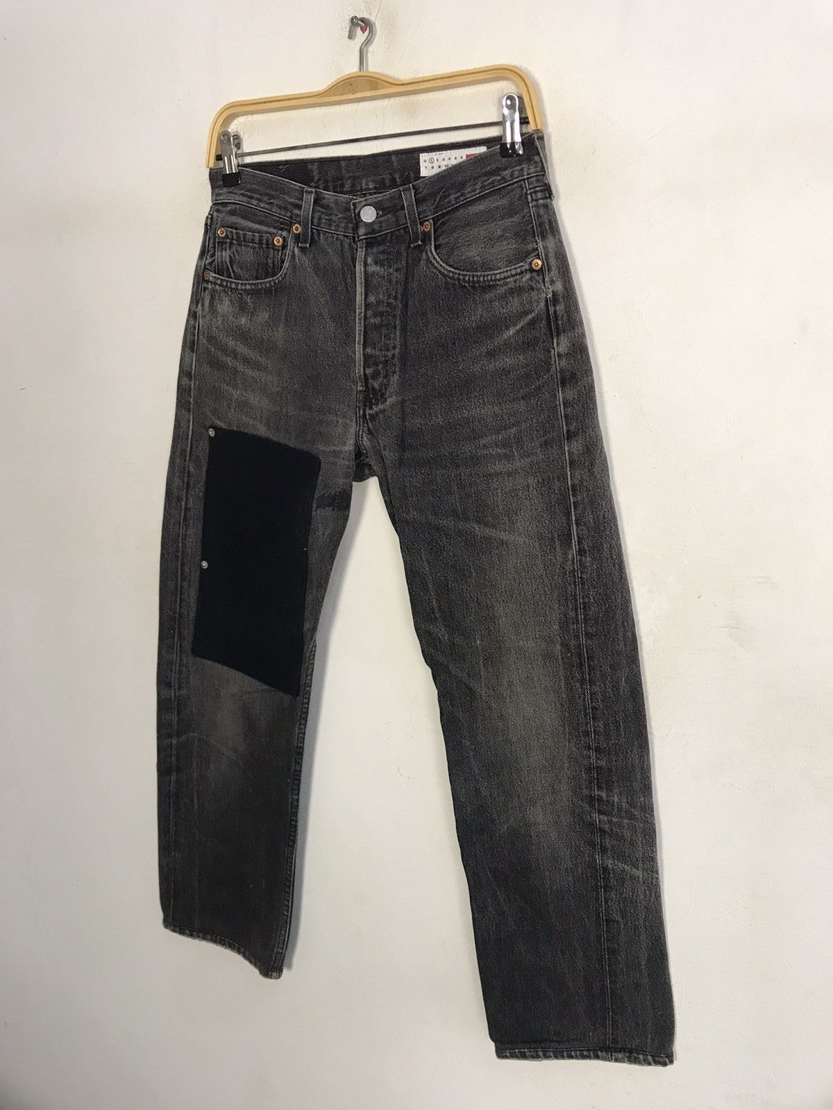 Levi's Vintage Clothing Vintage 501 France Black Denim Jean Zipper Flaps Pocket E179 Size US 29 - 4 Thumbnail