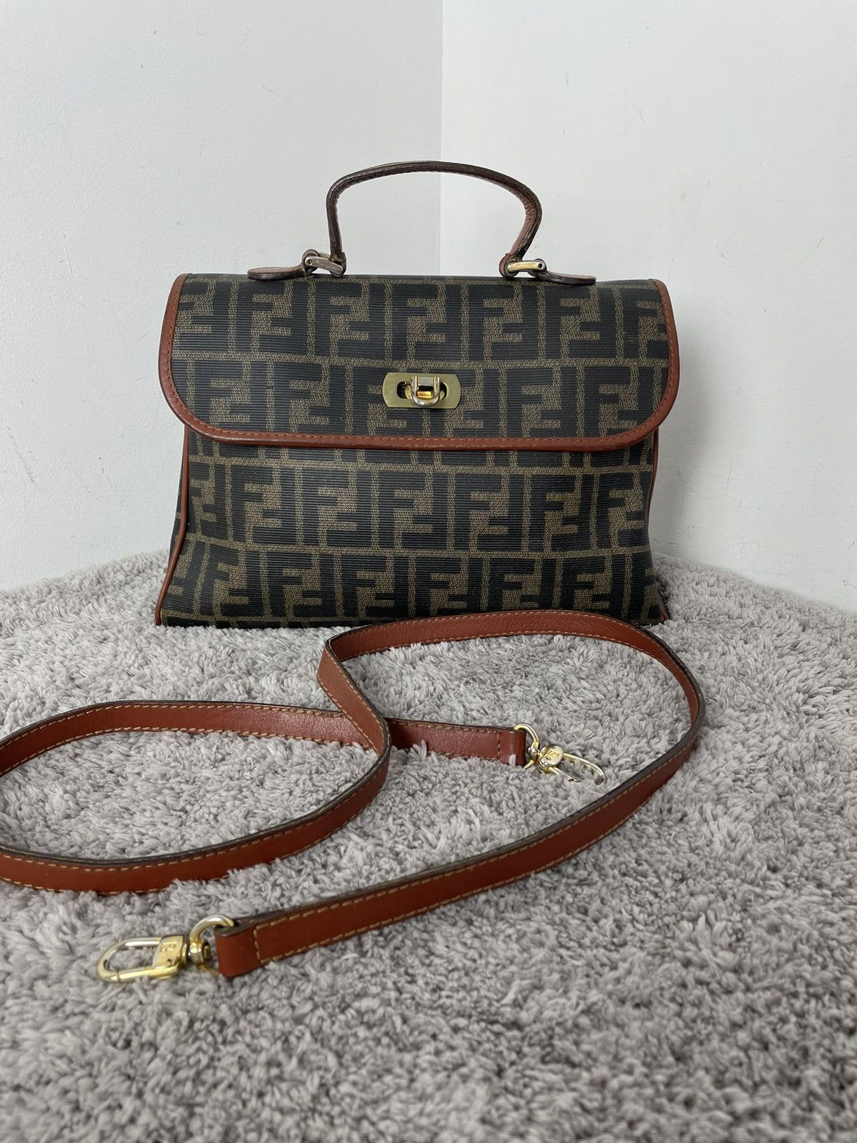 Fendi FENDI Bag FF 2 WAY Monogram With Crossbody Strap Size ONE SIZE - 7 Thumbnail
