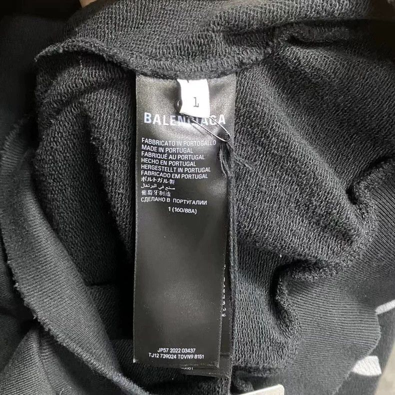 Balenciaga Balenciaga Black printed logo hoodie Size US S / EU 44-46 / 1 - 4 Thumbnail