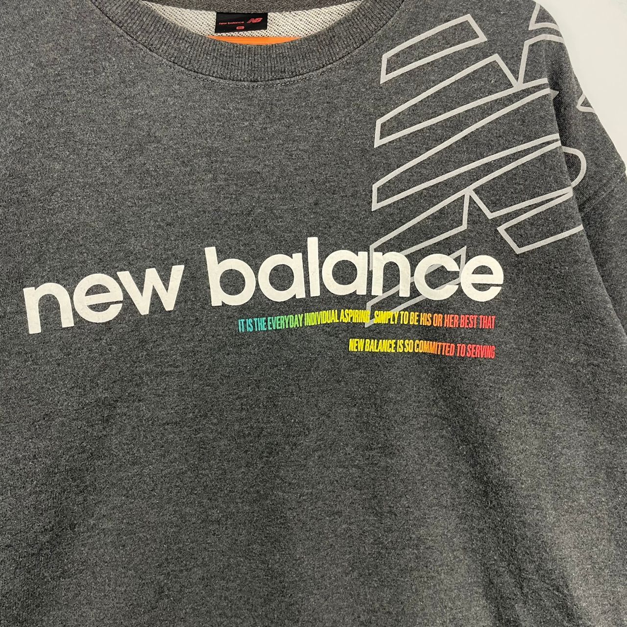 New Balance Vintage New Balance Big Logo Printed Pullover Sweatshirt Size US XXL / EU 58 / 5 - 5 Thumbnail