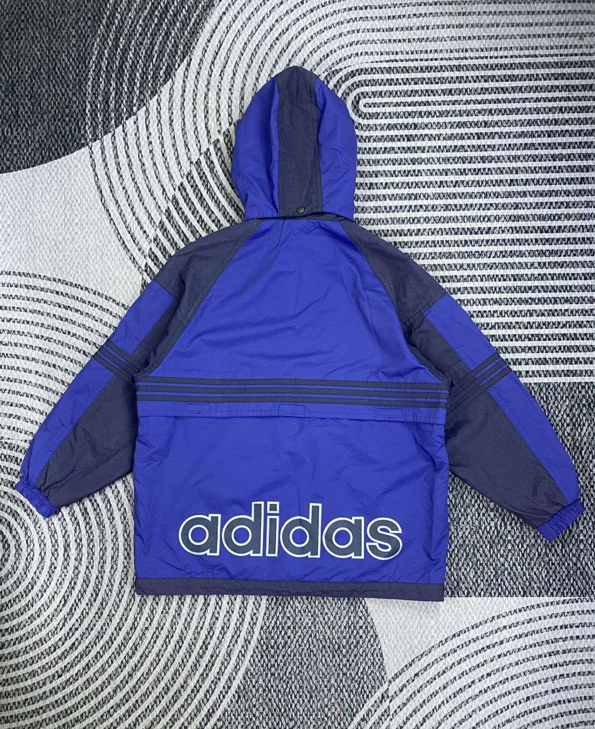 Adidas 🔥RARE Vintage Adidas Three Stripes Pullover Anorak Jacket Size US L / EU 52-54 / 3 - 2 Thumbnail