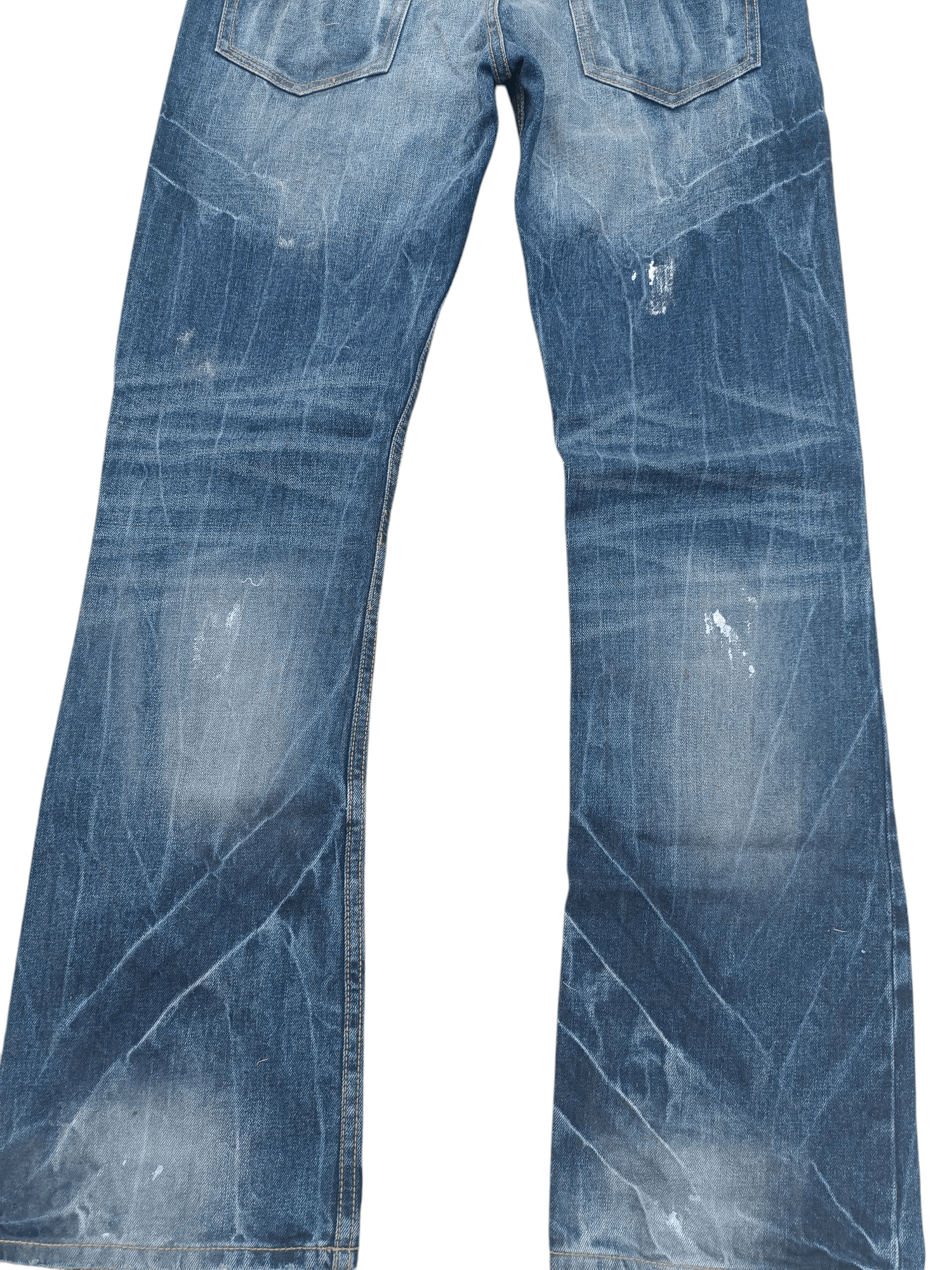 Japanese Brand × Seditionaries FIRE 🔥 Japanese Painted Faded Flare Stud Jeans 🔥 E065 Size US 34 / EU 50 - 13 Thumbnail