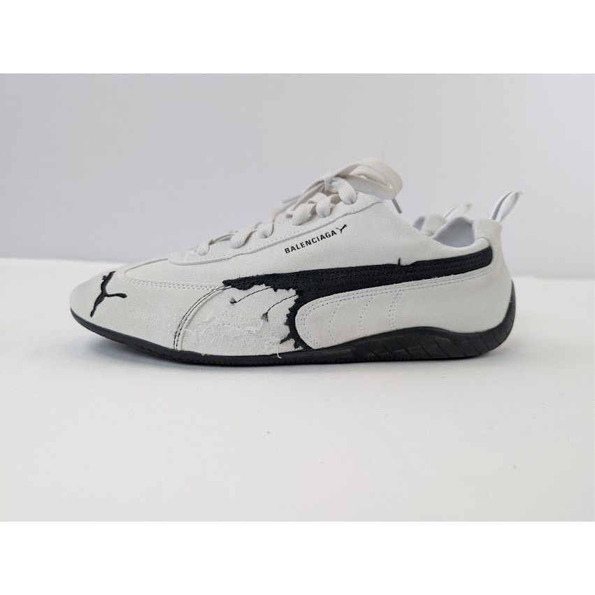 Balenciaga × Puma o1rshd1 Q:2 / Speedcat Destroyed Low Top Sneaker in White Size US 11 / EU 44 - 10 Thumbnail