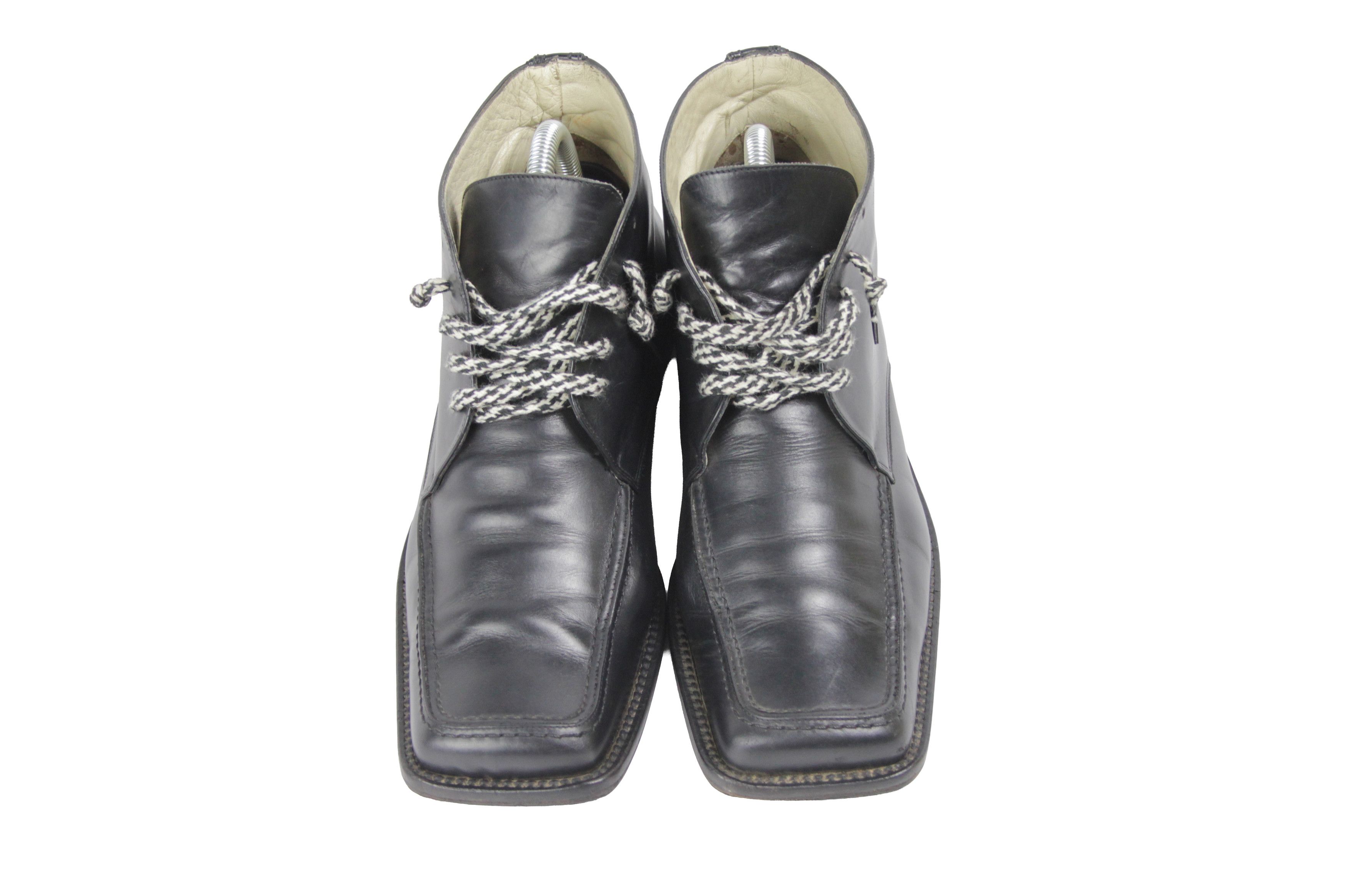 Hugo Boss 00S Square Toe Avant Garde Y2K Boots Vintage Size US 10 / IT 40 - 8 Thumbnail