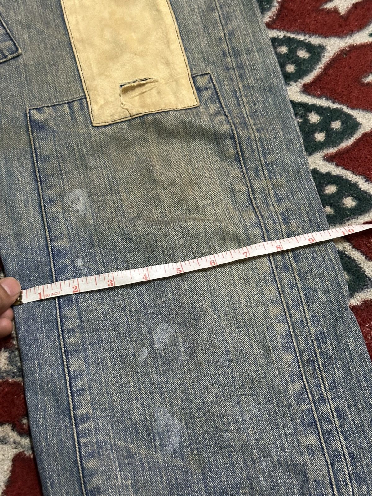 14th Addiction 1990 - Exhibitionist Japan Reconstructed Patch Denim Pant Size US 36 / EU 52 - 10 Thumbnail