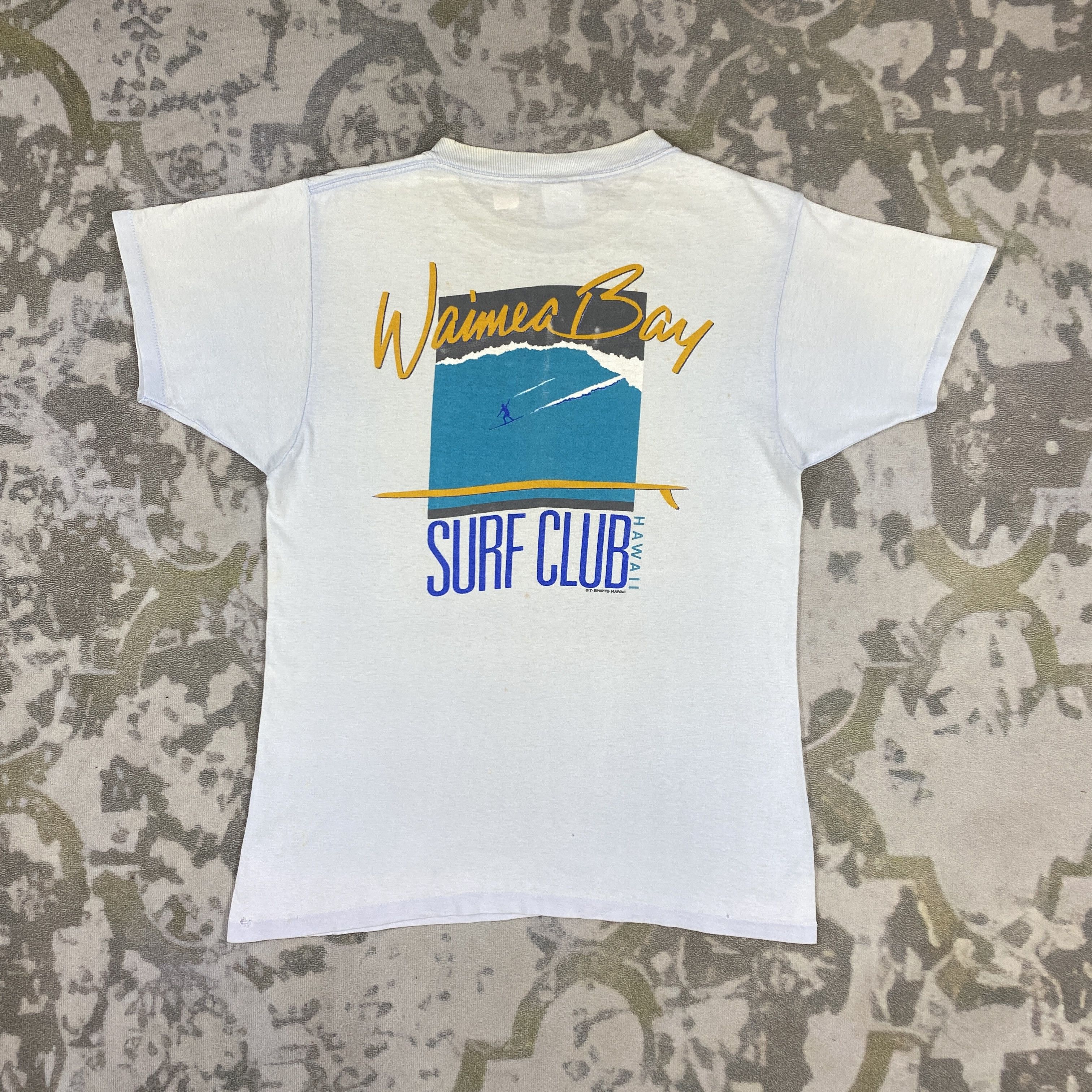 Vintage Vintage Waimea Bay Surf Club Hawaii T-Shirt - L008 Size US S / EU 44-46 / 1 - 1 Thumbnail