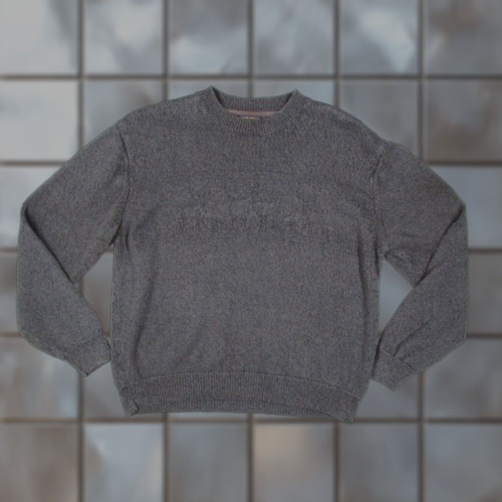 Vintage VINTAGE Woolrich Deer Embroidered Pullover Sweater Mens XL Gray Crew Neck Size US XL / EU 56 / 4 - 1 Thumbnail