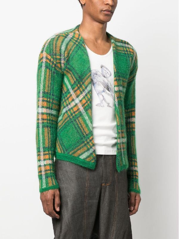 ERL ERL plaid check knit cardigan Size US L / EU 52-54 / 3 - 1 Thumbnail