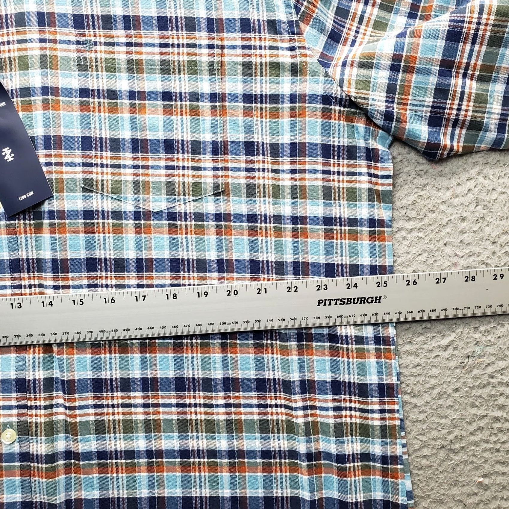 Izod IZOD Shirt Mens XXL Multi Plaid Woven Oxford Long Sleeve Collared Button-Down Size US XXL / EU 58 / 5 - 4 Thumbnail