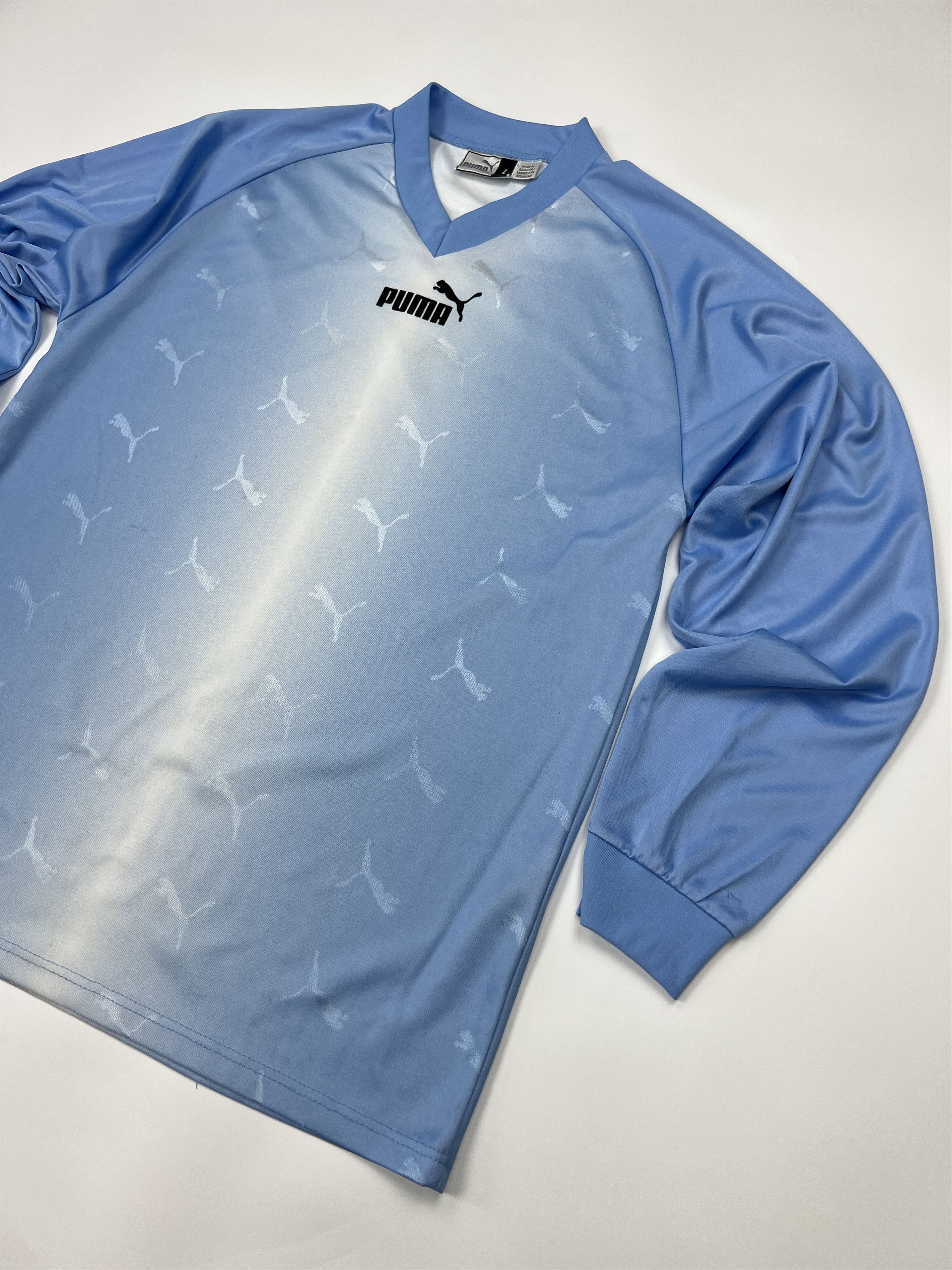 Puma × Vintage Vintage 90s Puma Long Sleeve Soccer Jersey Gradient Size US L / EU 52-54 / 3 - 5 Thumbnail