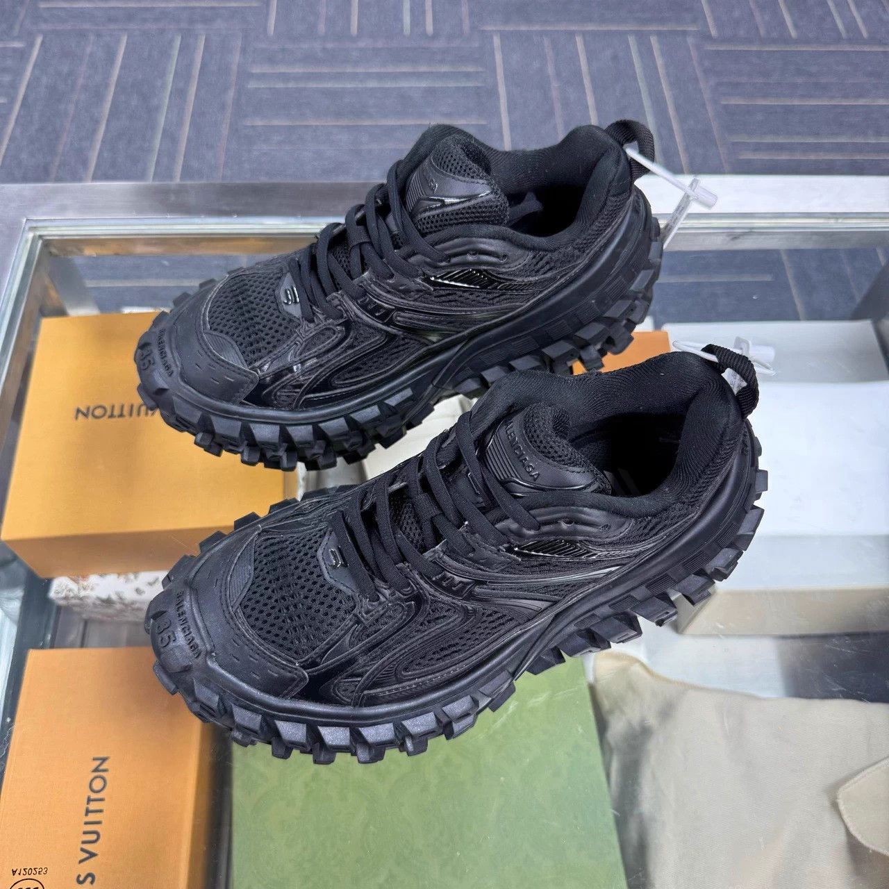 Balenciaga Balenciaga Track Trainer Black 35 Worn Once Box Size US 4.5 / IT 34.5 - 1 Thumbnail