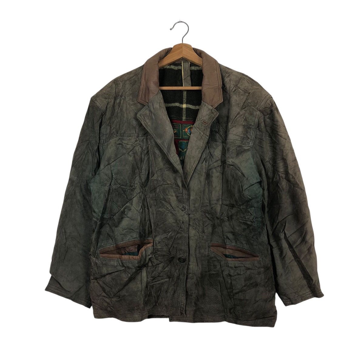 Japanese Brand × Vintage 📌Vintage Genuine Leather Bomber Jacket Allix Issey Miyake Size US M / EU 48-50 / 2 - 2 Thumbnail