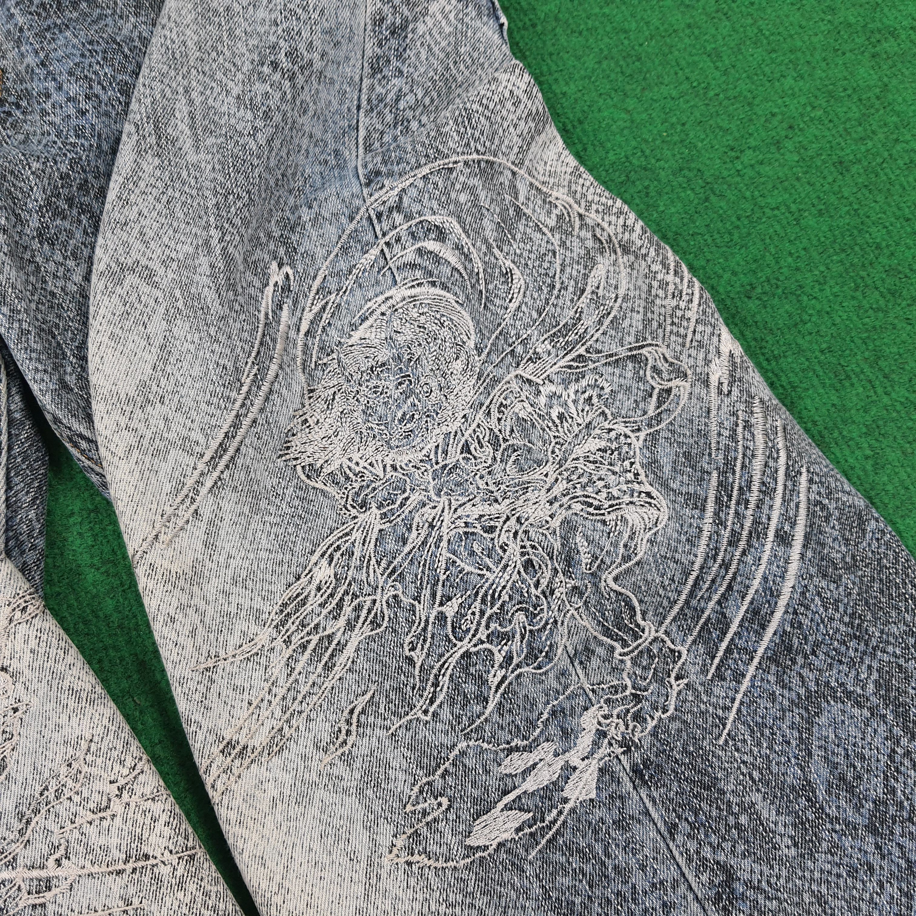 Karakuri Tamashii Karakuri Tamashii Snake Pattern Denim Full Embroidery E1N35 Size US 32 / EU 48 - 10 Thumbnail