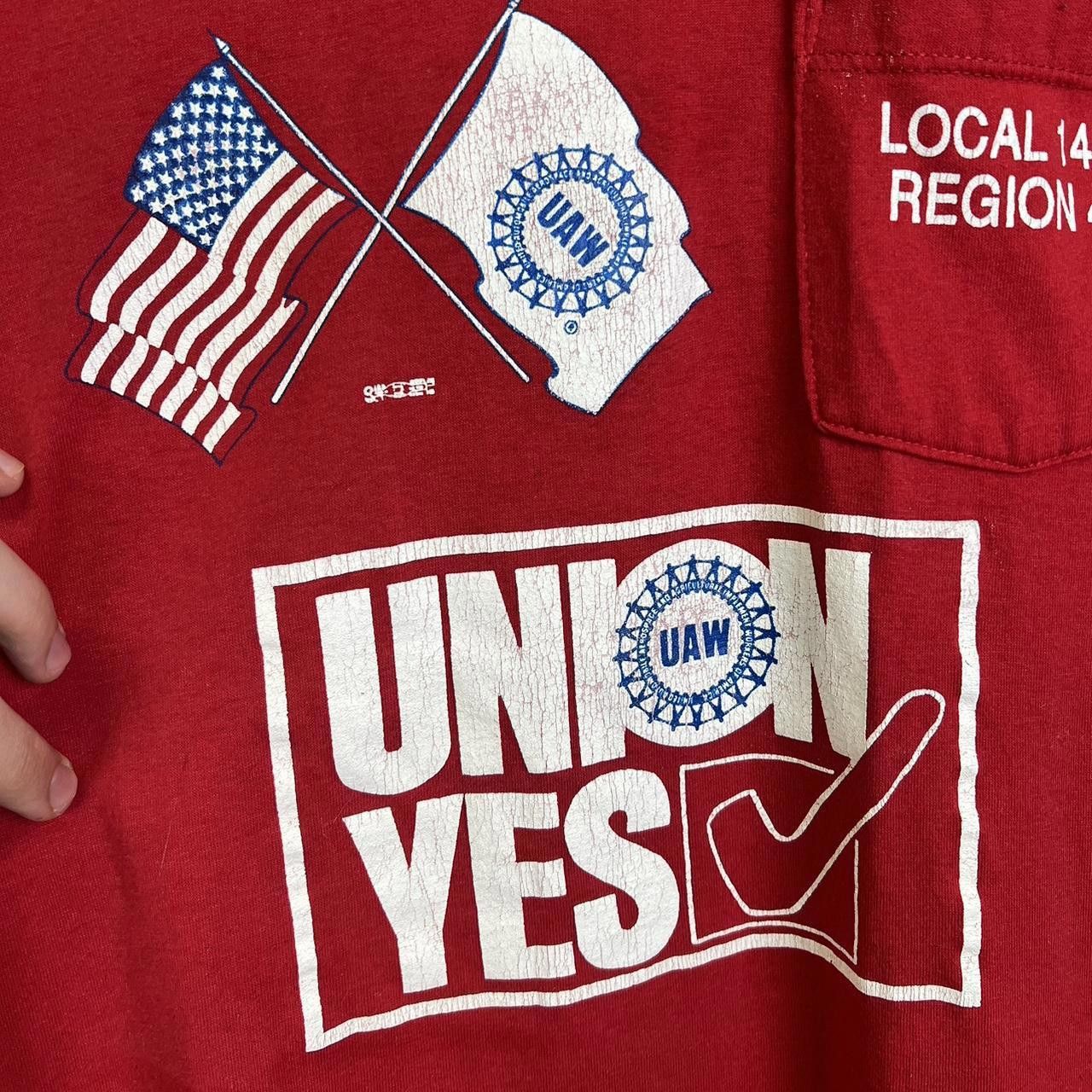 Jerzees Vintage UAW Union Yes T-Shirt - Local 145, Region 4 Size US L / EU 52-54 / 3 - 4 Thumbnail
