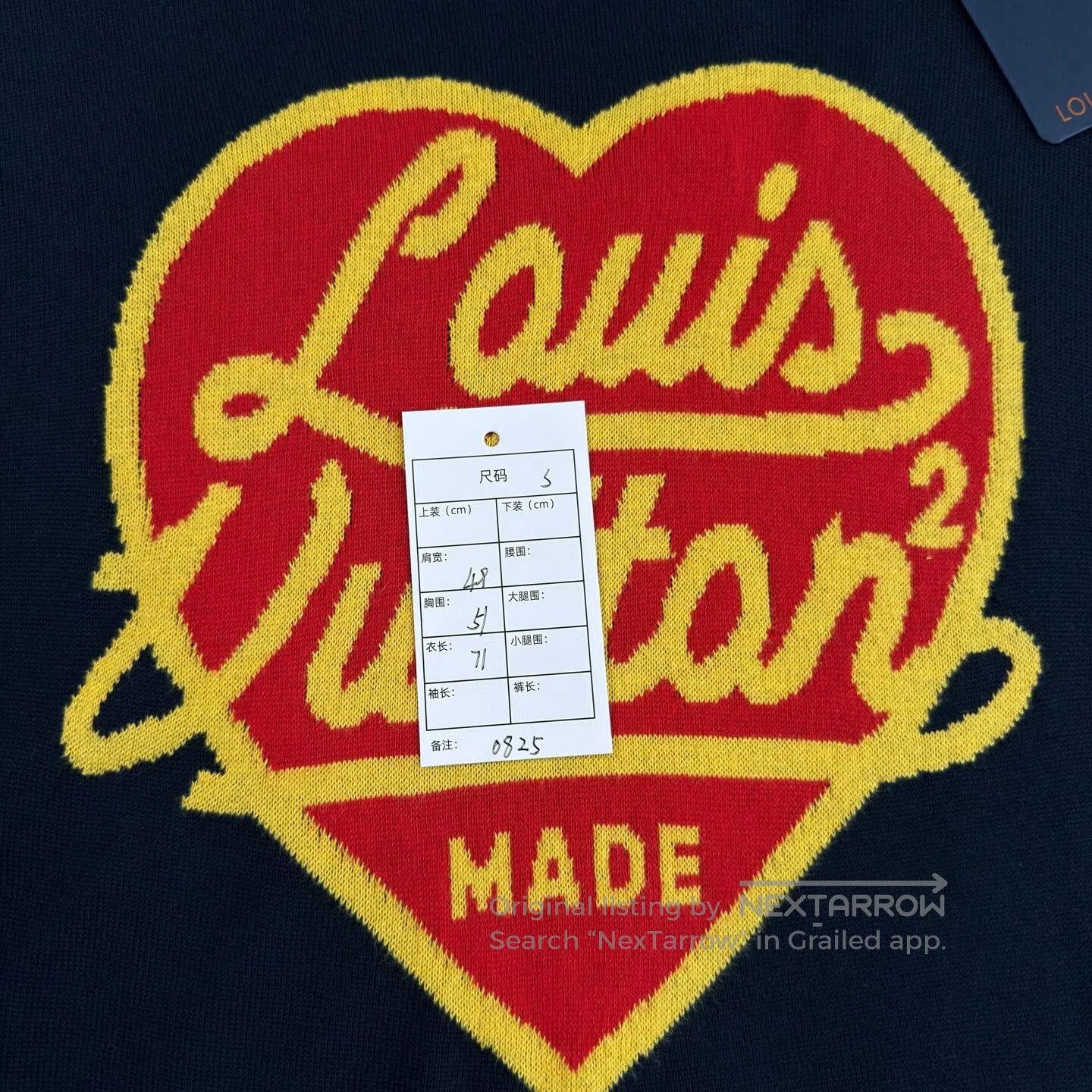 Louis Vuitton LV Nigo Heart Pattern Navy Knit Tee. Size US S / EU 44-46 / 1 - 5 Thumbnail