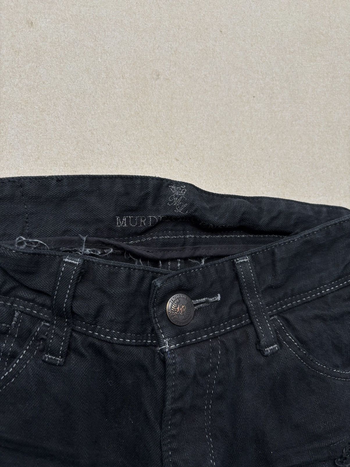 Japanese Brand Murder license distressed flare jeans Size US 28 / EU 44 - 5 Thumbnail
