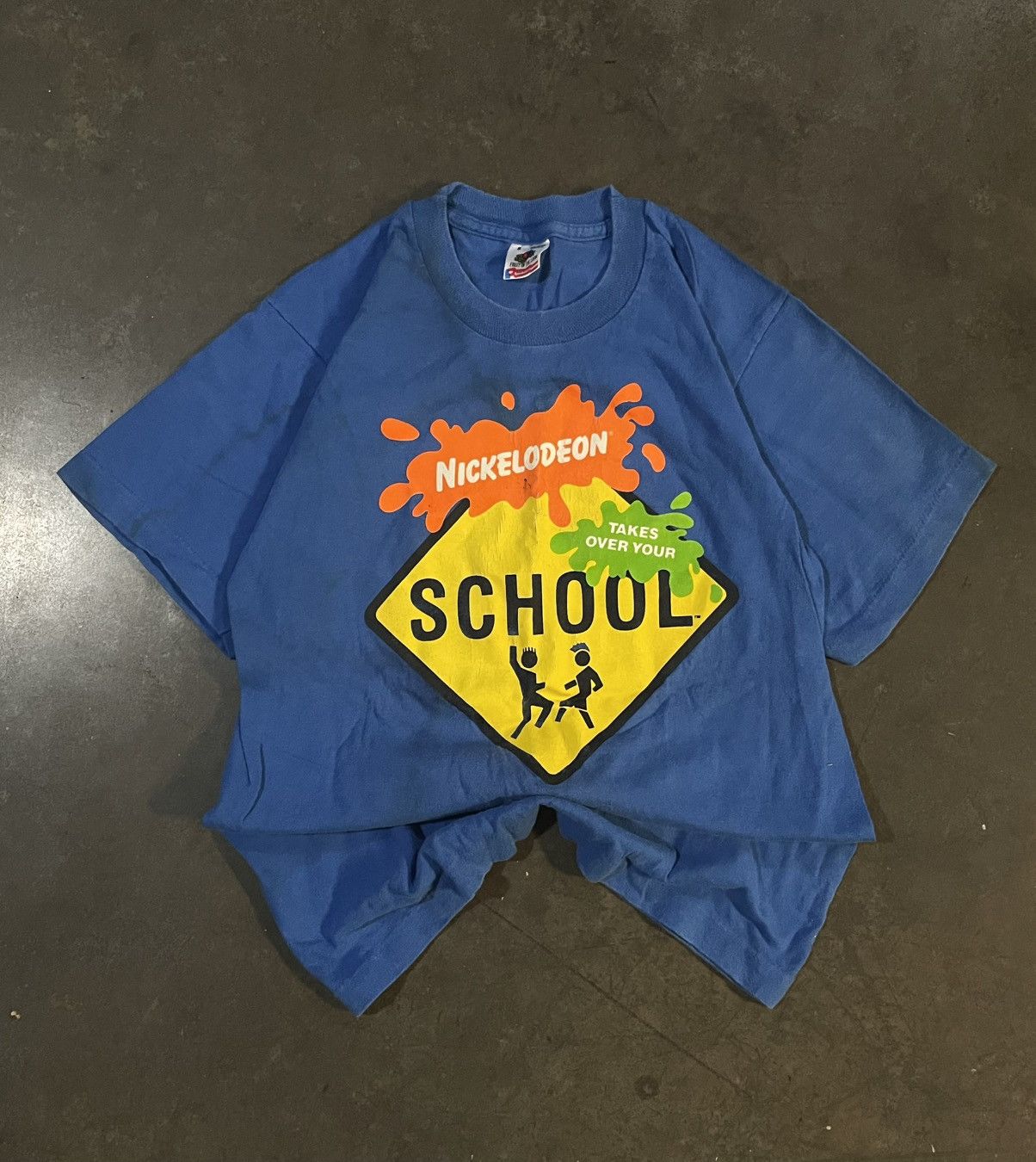 Nickelodeon Vintage 1991 Nickelodeon Takes Over Your School Graphic Tee Size US S / EU 44-46 / 1 - 1 Thumbnail