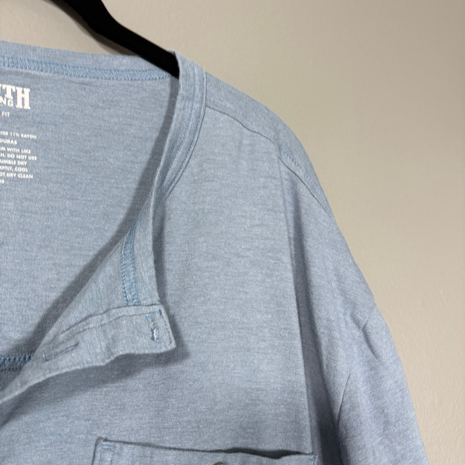 Duluth Trading Company Duluth Trading Company Men's Blue Henley Pocket Tee - 2XL Size US XXL / EU 58 / 5 - 2 Thumbnail