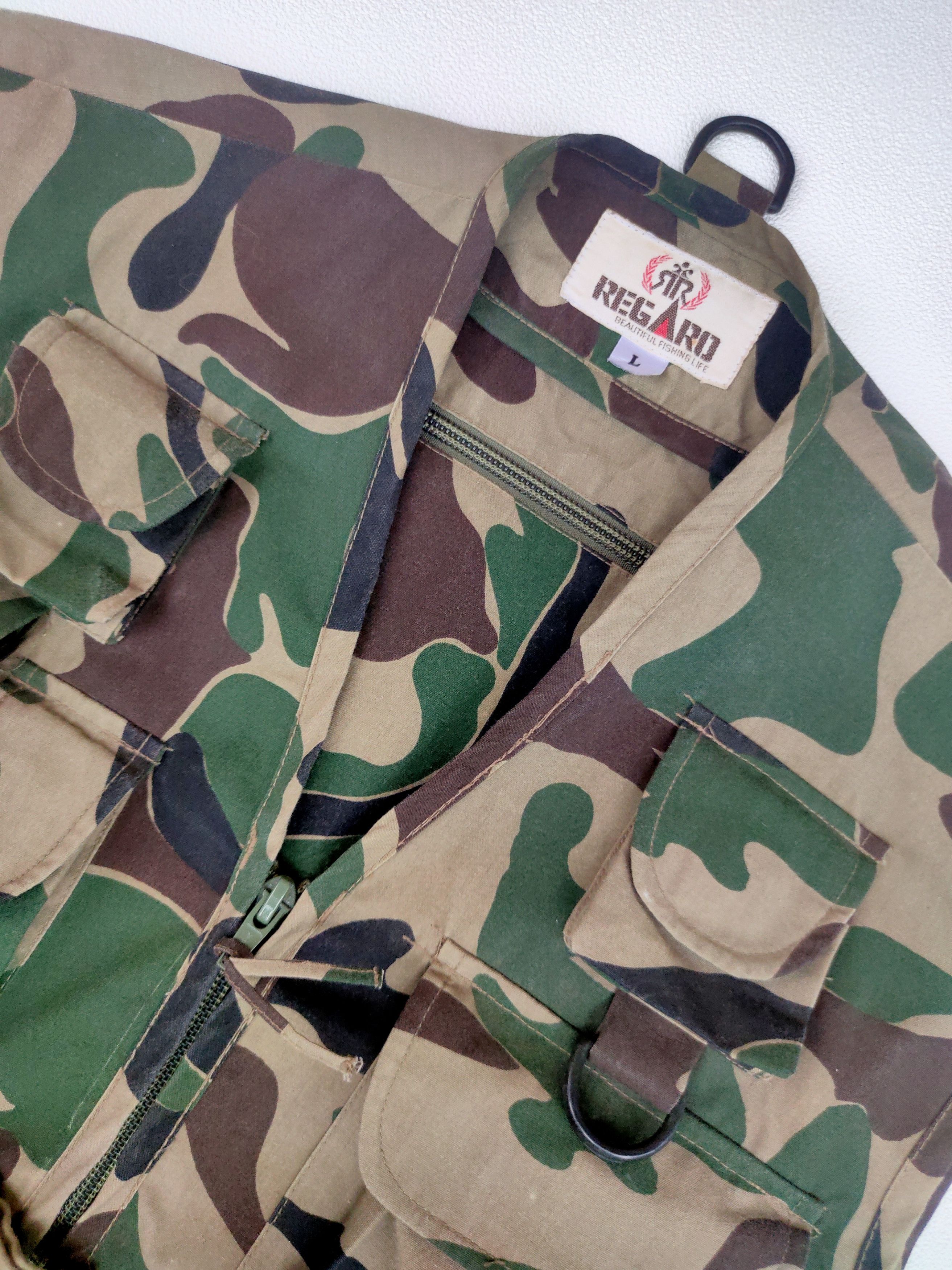 Japanese Brand × Vintage Regards Fishing/Tactical Vest Camo Size US L / EU 52-54 / 3 - 4 Thumbnail