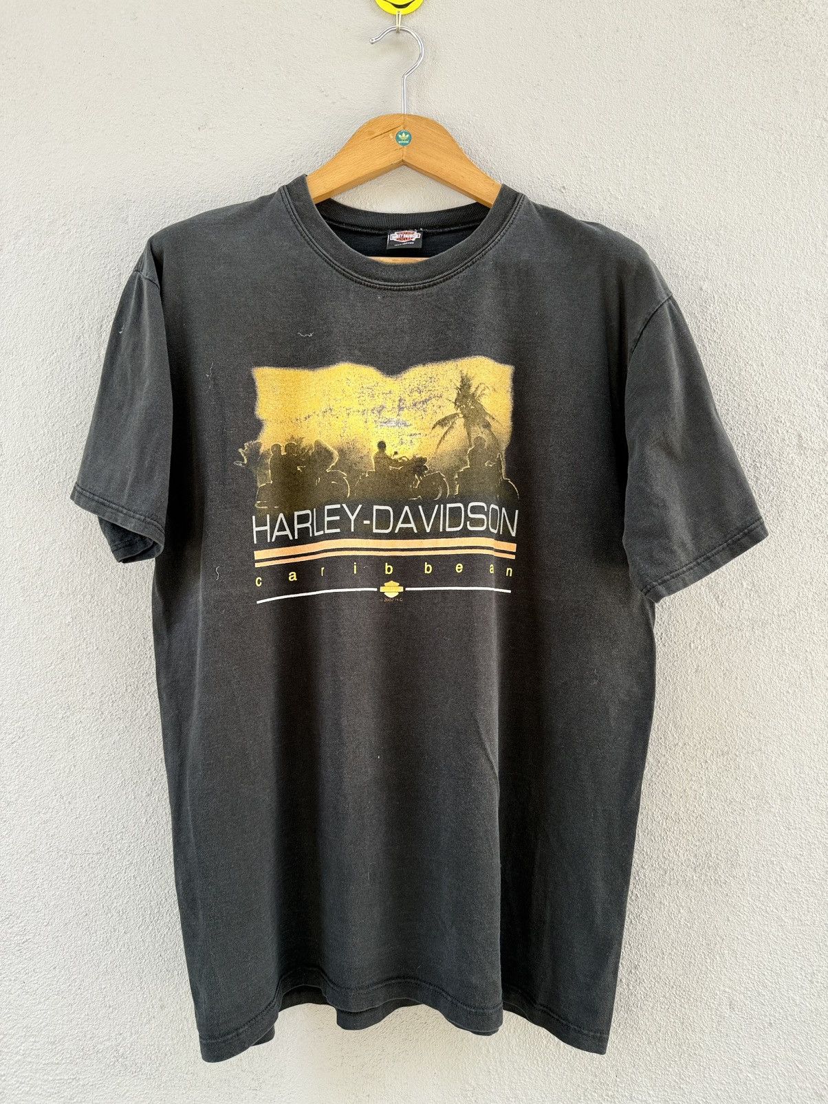 Harley Davidson Thrashed Vintage Harley Davidson Caribbean Faded Grunge Tee Size US L / EU 52-54 / 3 - 1 Thumbnail