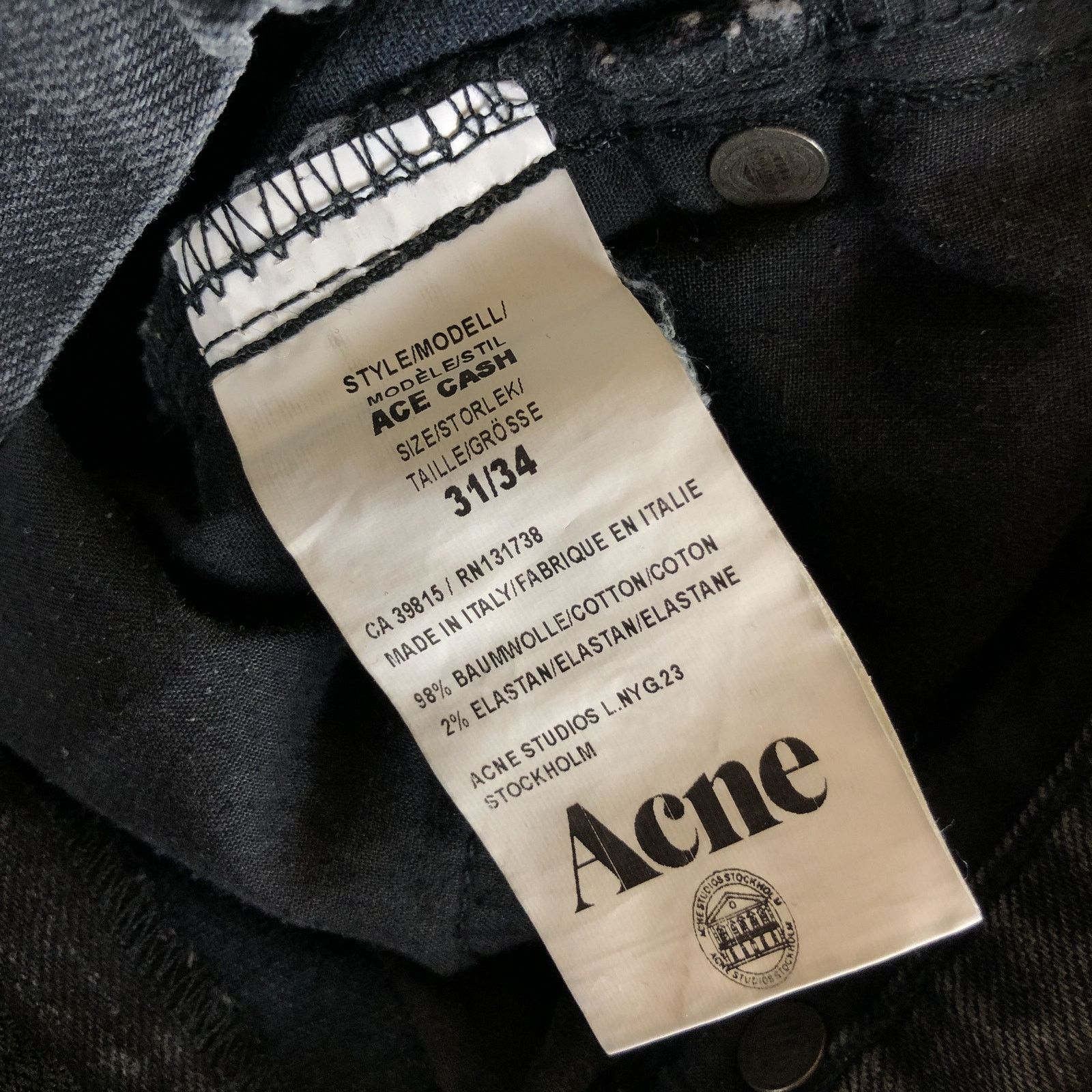 Acne Studios Acne Studios Ace Cash Jeans 31/34 Size US 31 - 7 Thumbnail