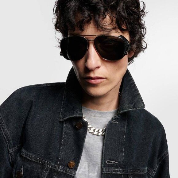 Saint Laurent Paris Saint Laurent SL 653 LEON LEATHER SPOILER 002 Sunglasses Size ONE SIZE - 2 Thumbnail