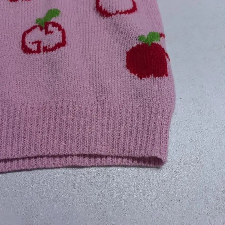 Gucci Gucci Pink Apple Pattern Wool Sweater-2507 Size L / US 10 / IT 46 - 9 Thumbnail