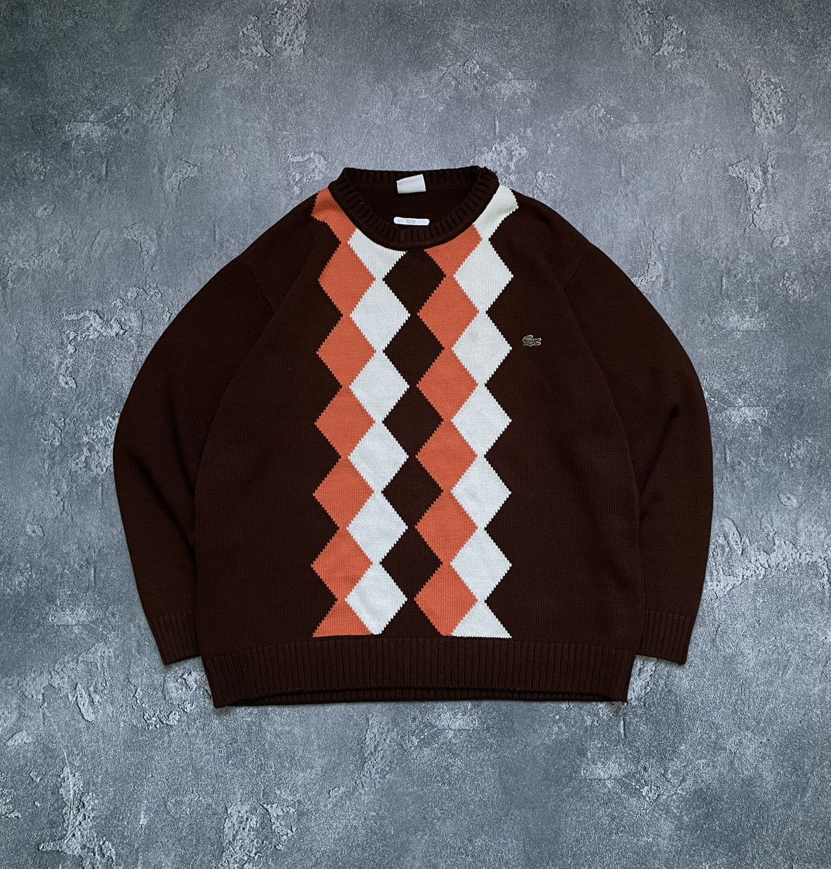 Lacoste Vintage Lacoste Cotton & Acrylic Sweater Luxury Style Size US XL / EU 56 / 4 - 1 Thumbnail