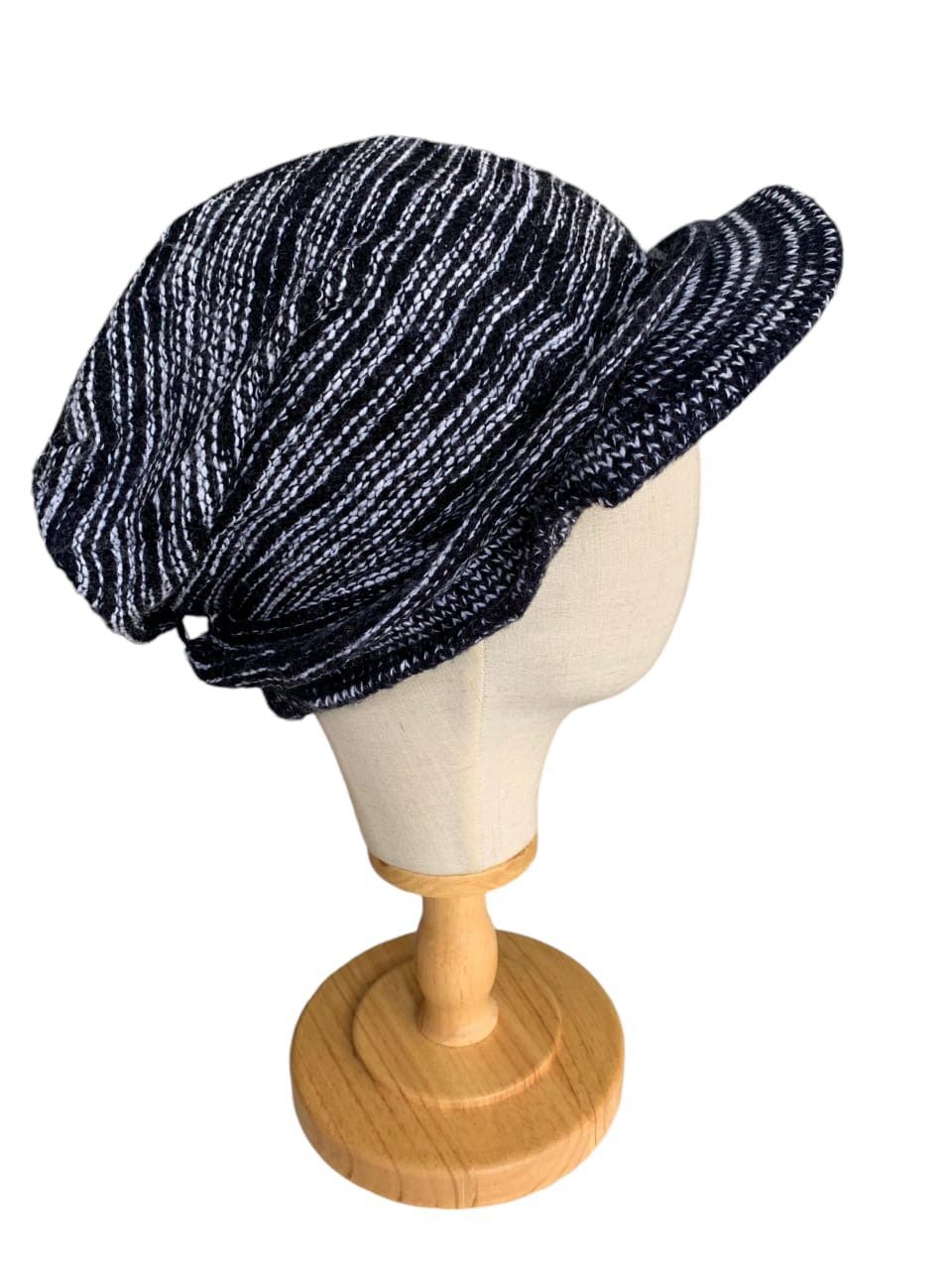 Japanese Brand × Vintage Slouchy Beanie Hat With Brim And Small Badge Size ONE SIZE - 5 Thumbnail