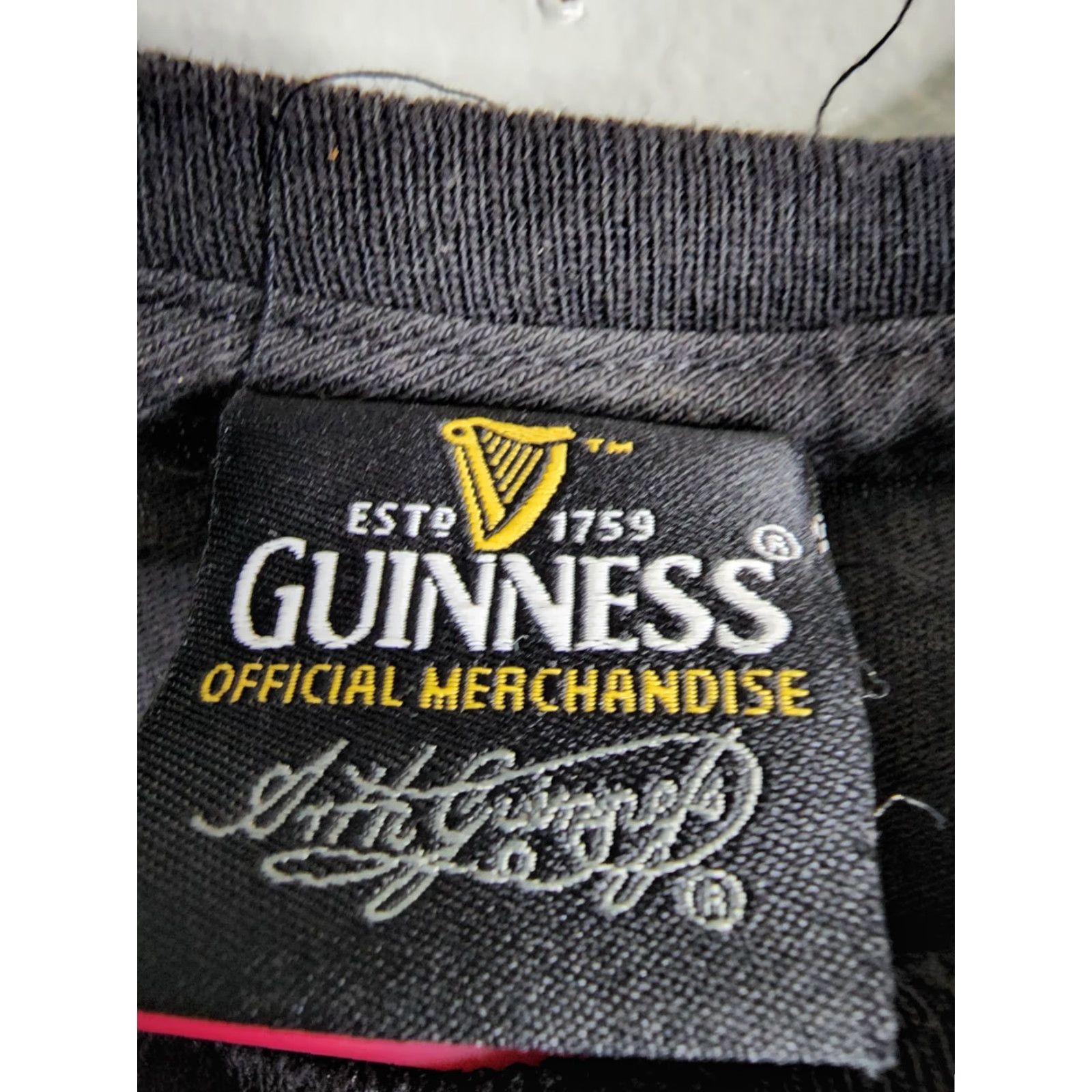 Vintage VINTAGE Guinness Beer Stout T-Shirt Black Adult L Double-Sided Retro Mens Size US L / EU 52-54 / 3 - 6 Thumbnail