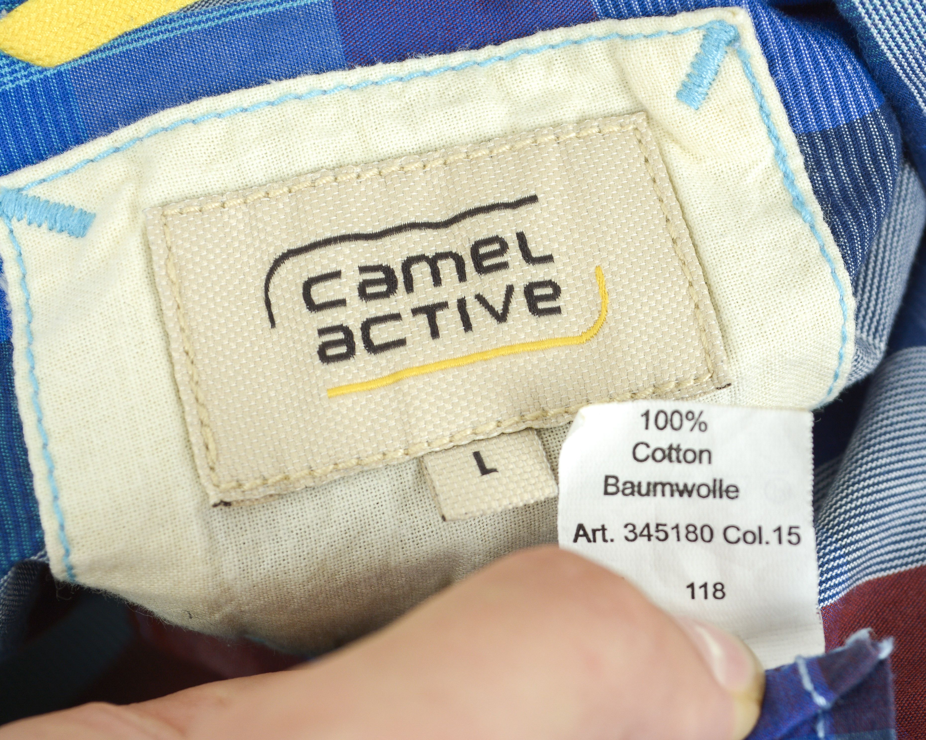 camel active Regular Fit Checked Shirt L Button Up Plaid Long Sleeved Top Size US L / EU 52-54 / 3 - 8 Thumbnail