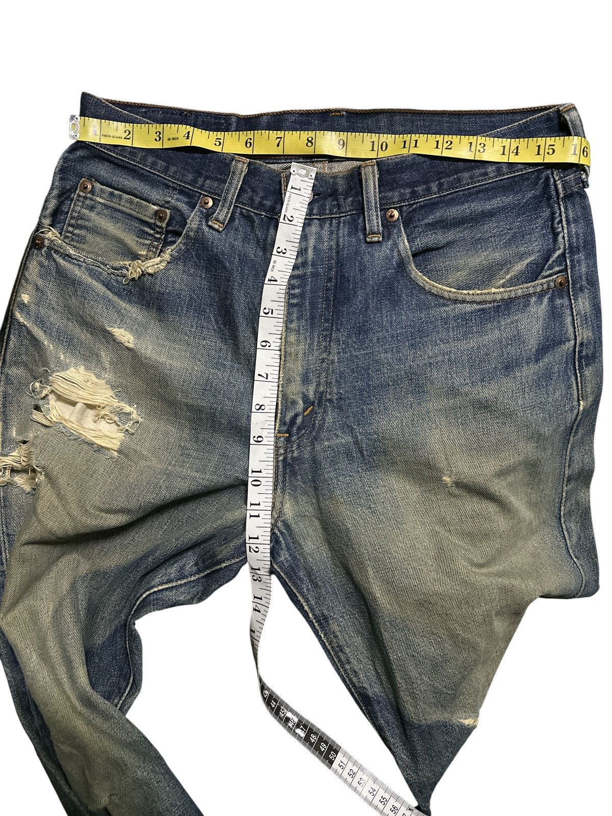 Levi's Vintage Distress Levis Big E 504Z Selvedge 32x41. Size US 32 / EU 48 - 15 Thumbnail