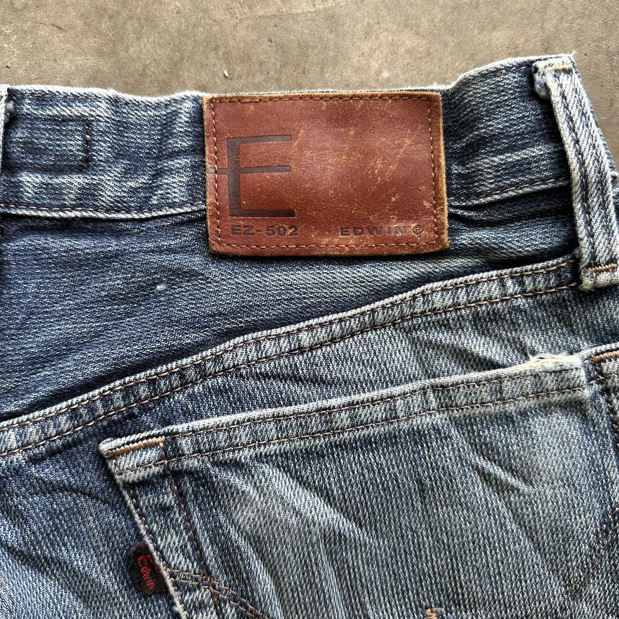 Japanese Brand Vintage E Function Edwin Distressed Jean Faded Denim Pant Size US 30 / EU 46 - 15 Thumbnail