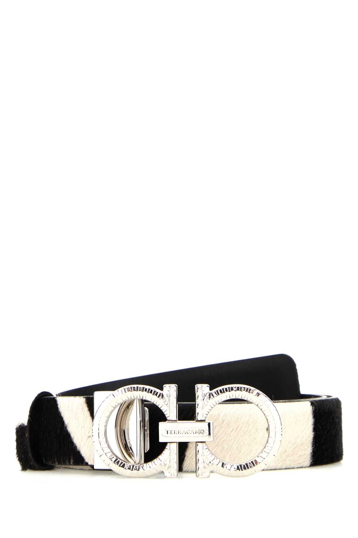 Salvatore Ferragamo Printed Calf Hair Reversible Belt Size ONE SIZE - 1 Thumbnail