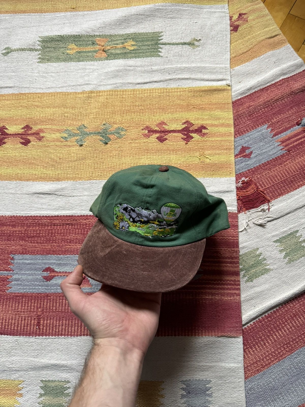 Vintage Vintage 90’s Swiss Sunfaded y2k Suede Japanese Hat Size ONE SIZE - 1 Thumbnail